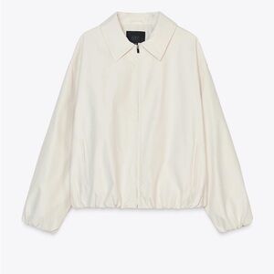 Zara Women's Beige Bomber Jacket